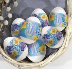 Изображение Термонаклейки на 7 яиц «Цветы» на пасху, 7.3×34.2 см